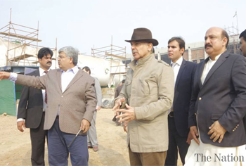 Shehbaz takes on opponents at Balloki power plant